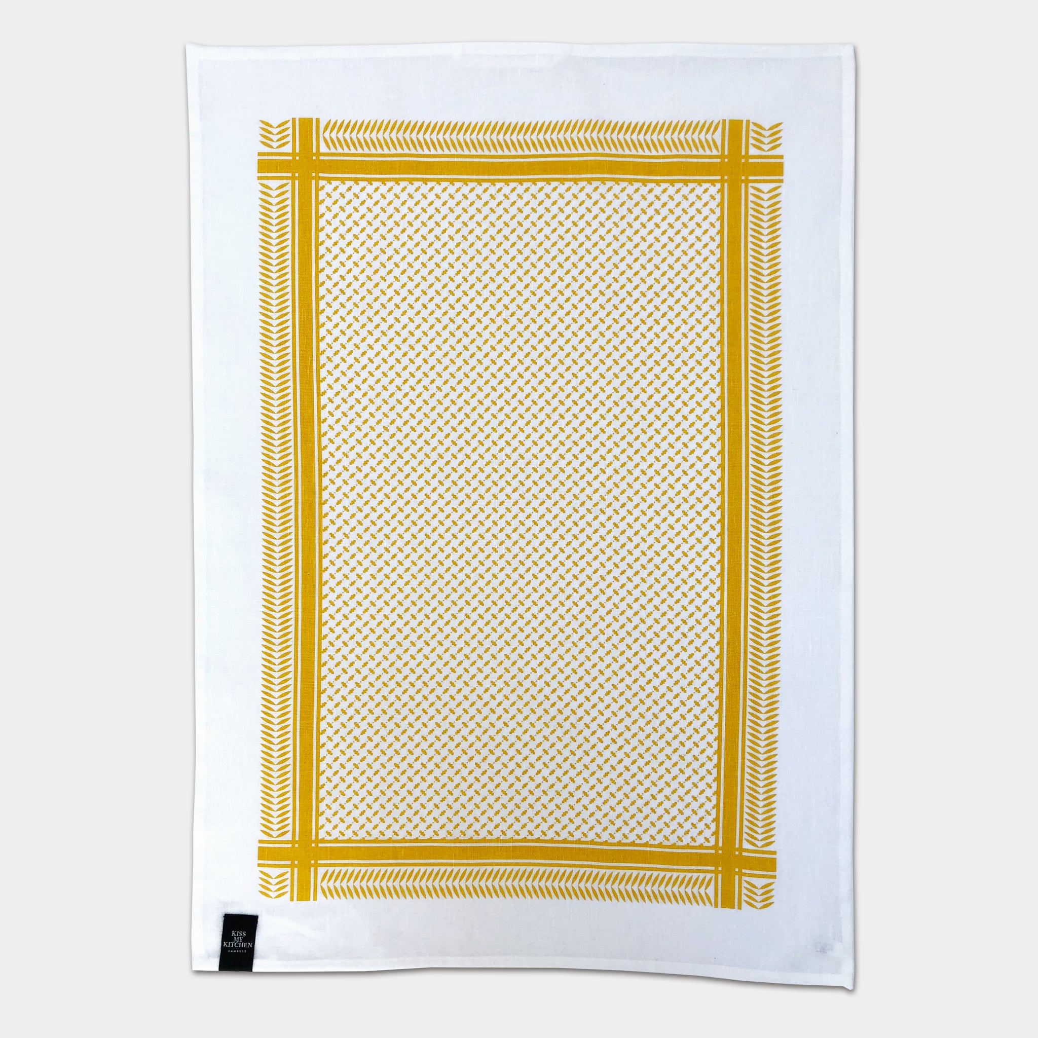 Geschirrtuch, Pali yellow (mit Rand)