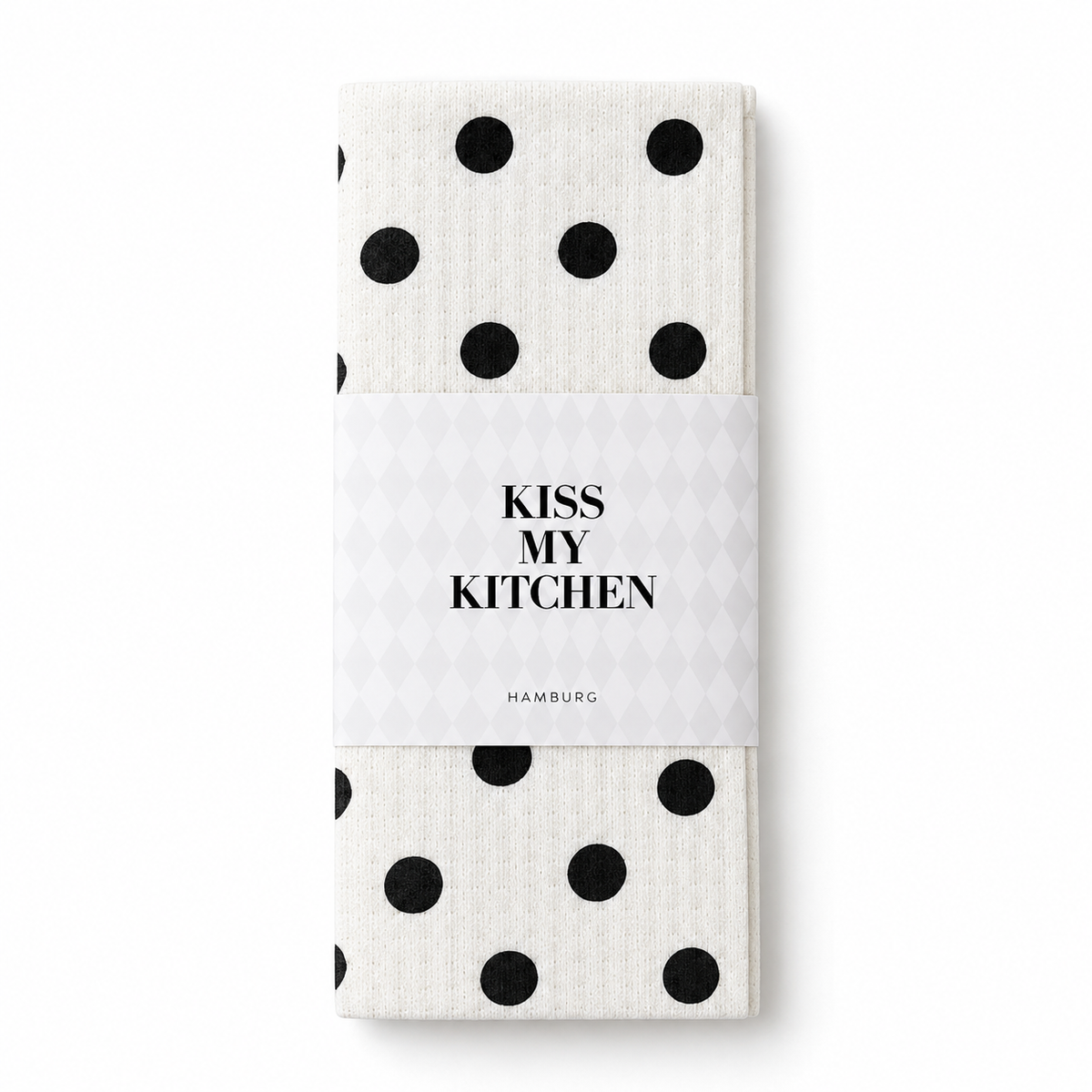 Schwammtuch Polkadots black white