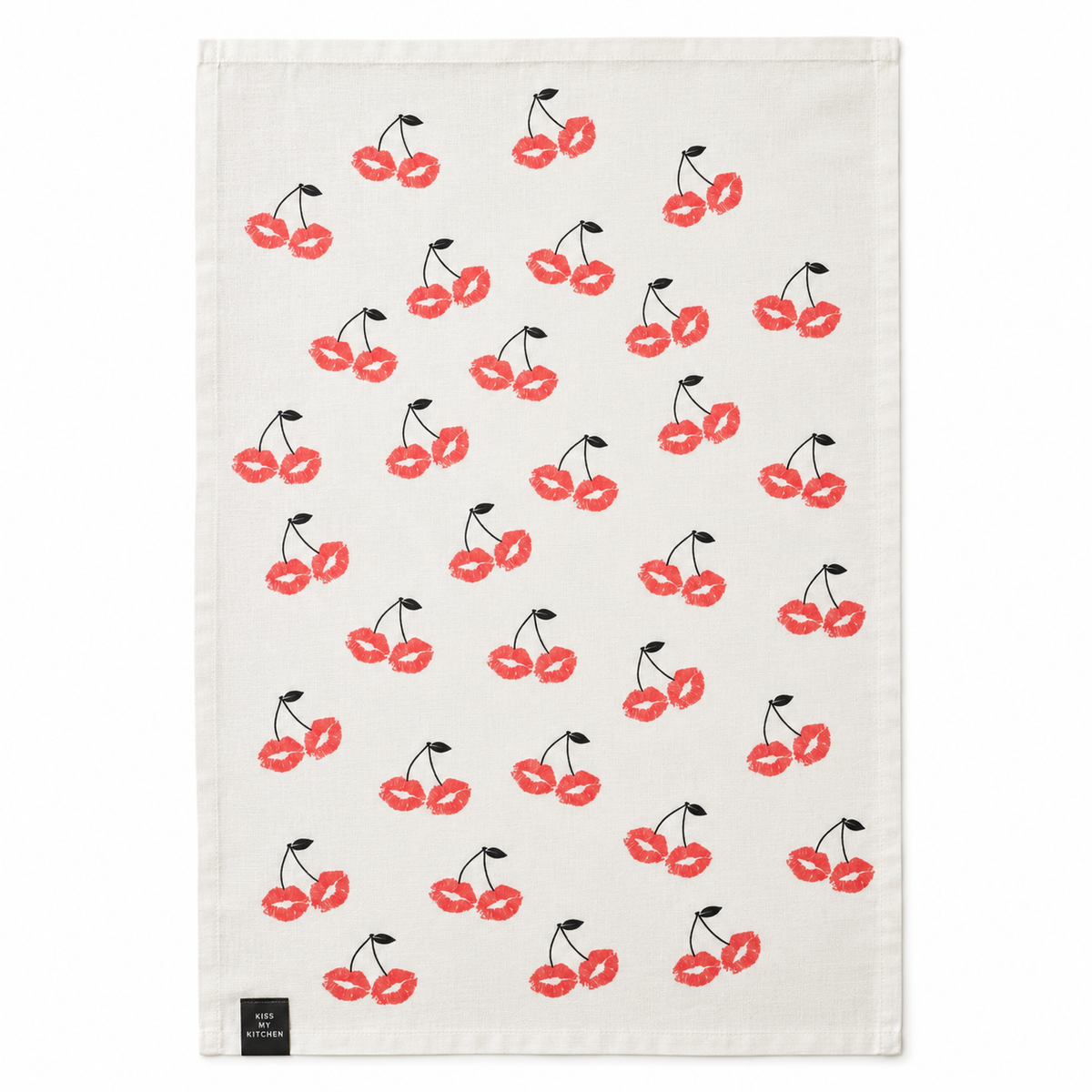 Geschirrtuch Cherrykiss black and red
