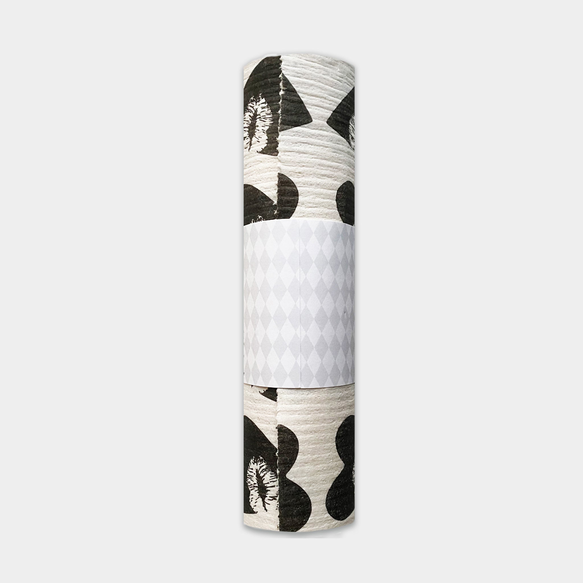 WO Schwammtuch-Rolle, Lovekiss white black, 4 Stck.