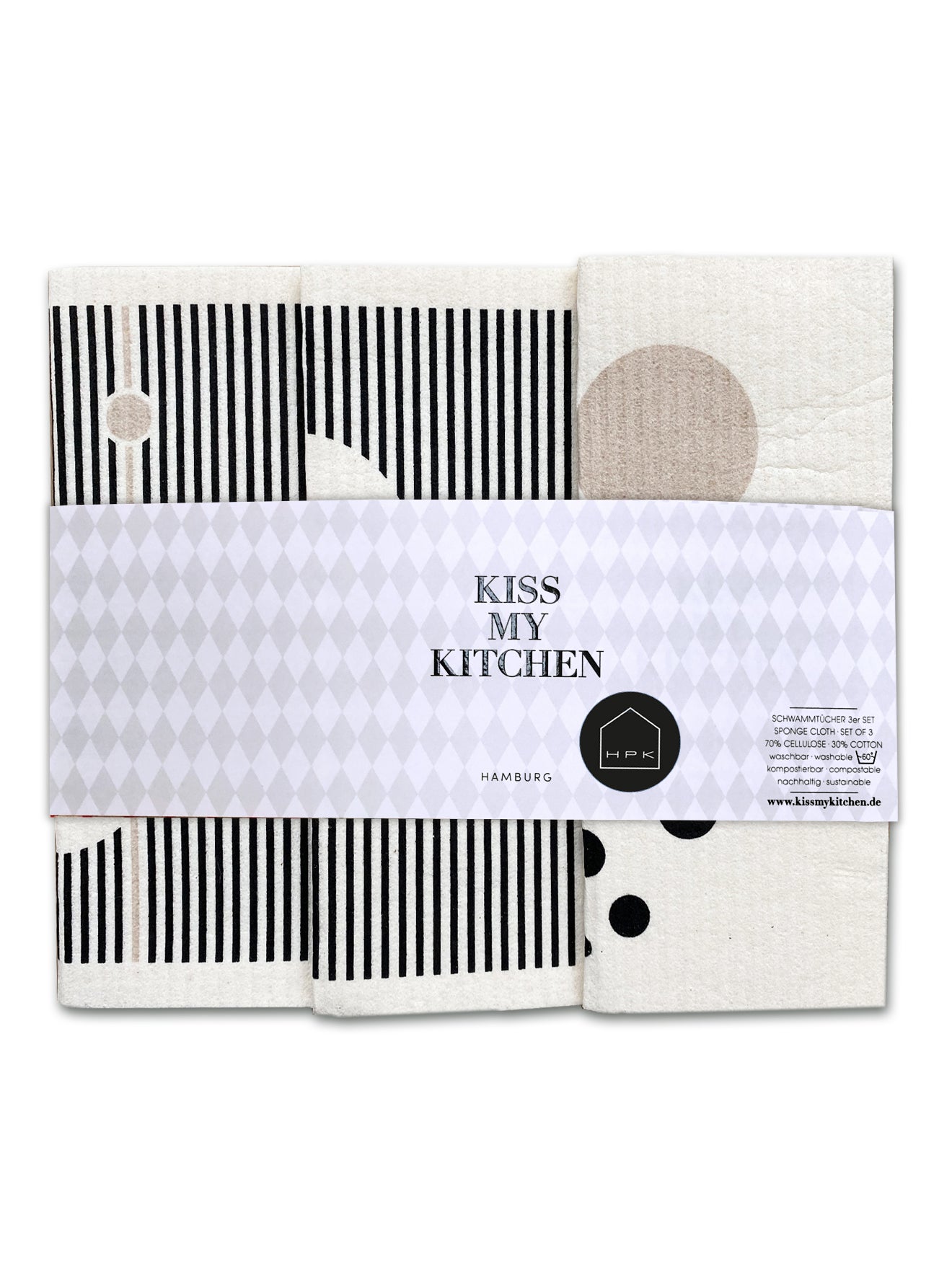 Schwammtuch, 3er Set Shapes by HPK