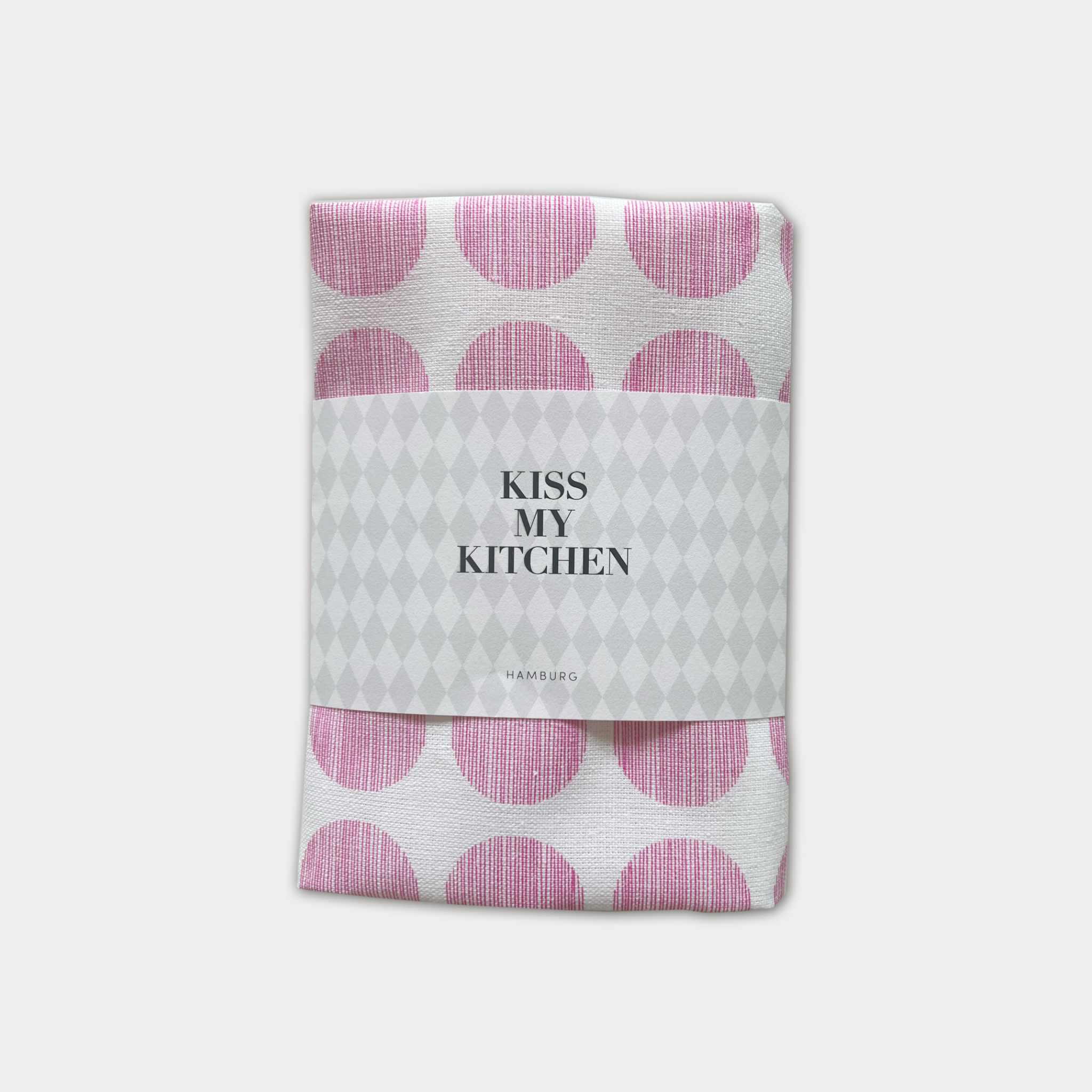 Geschirrtuch, Dots white pink