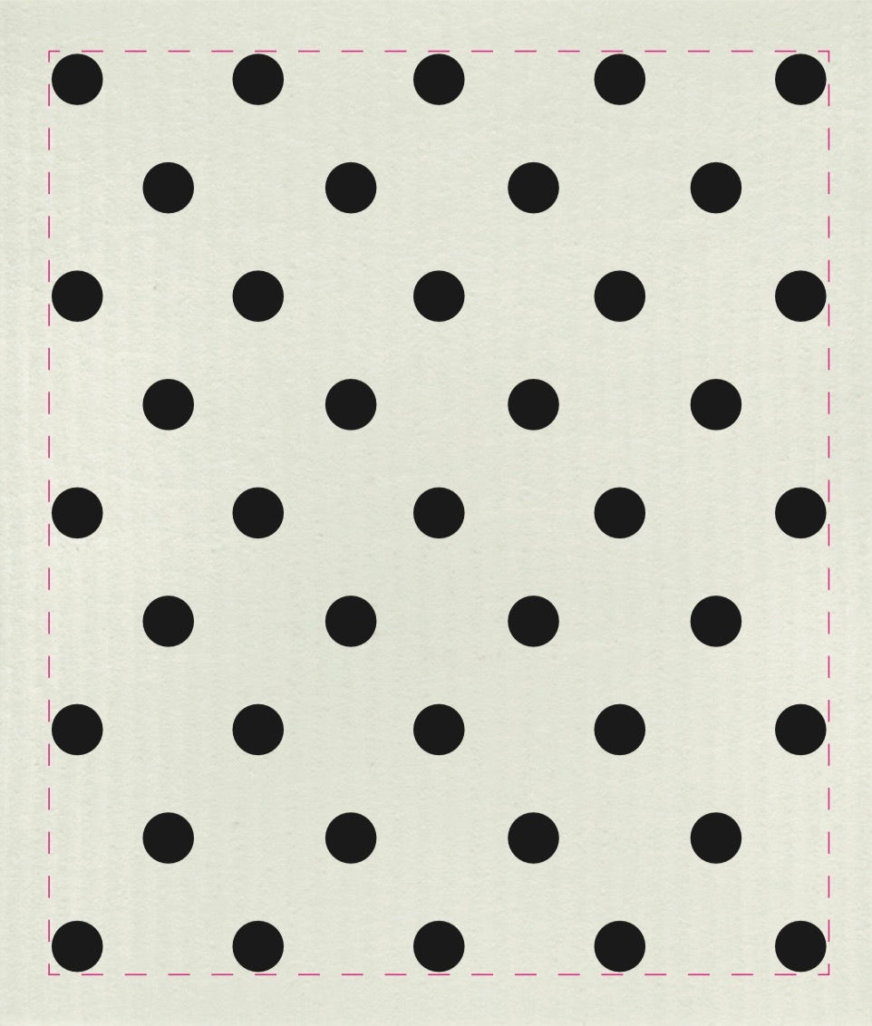 WO Schwammtuch Polkadots black white 4 Stck.  ACHTUNG LT 20.06.2026