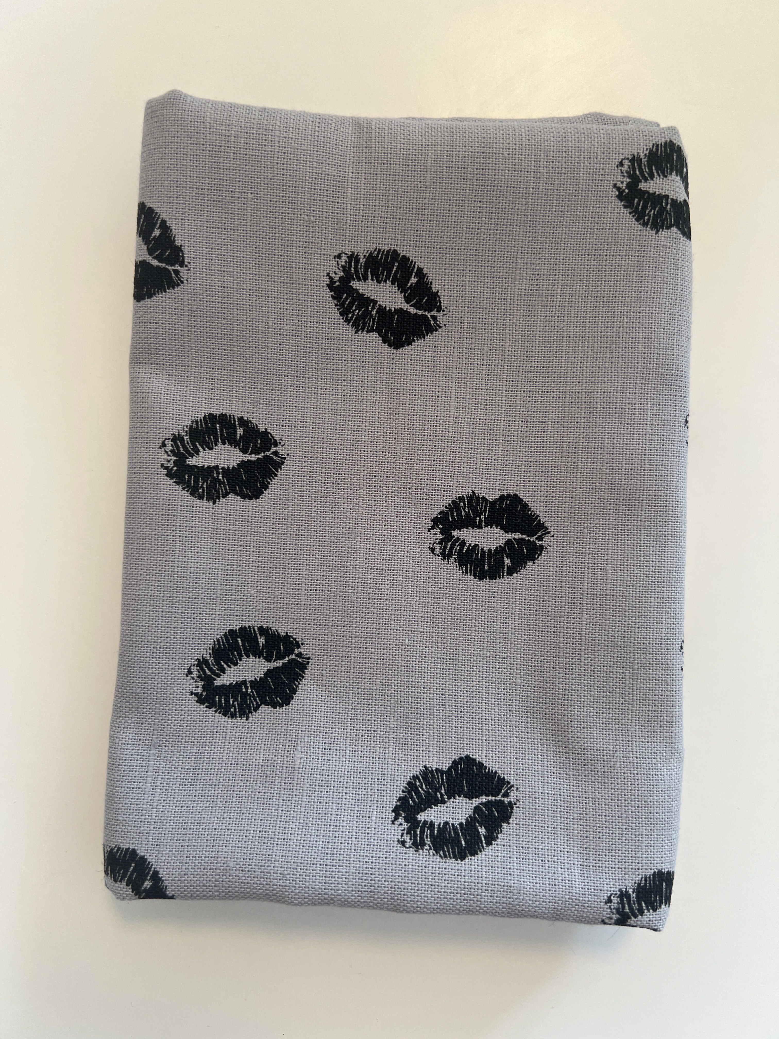 Geschirrtuch, Kiss grey black x2