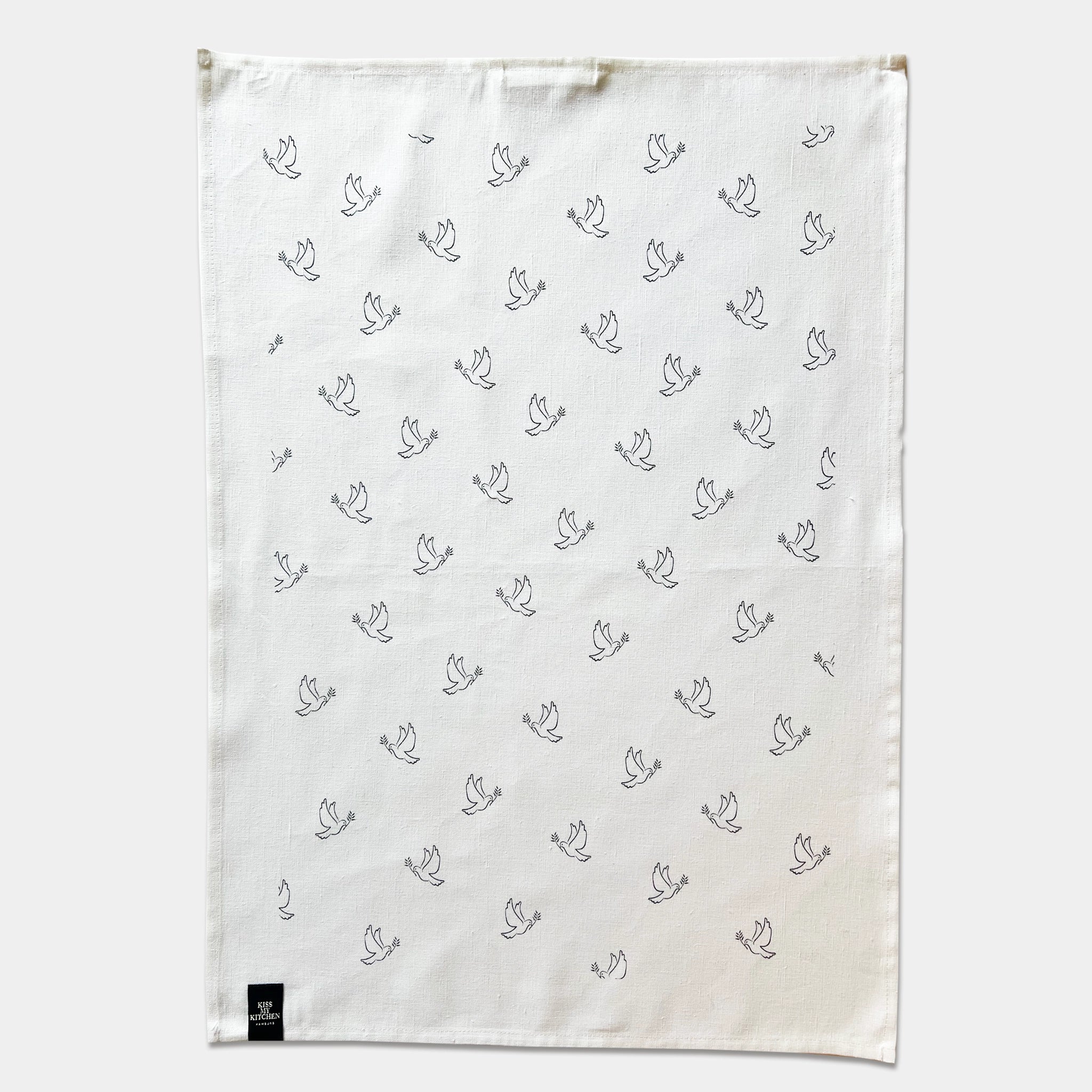 WO Geschirrtuch, Lovepeace white, 4 Stck.