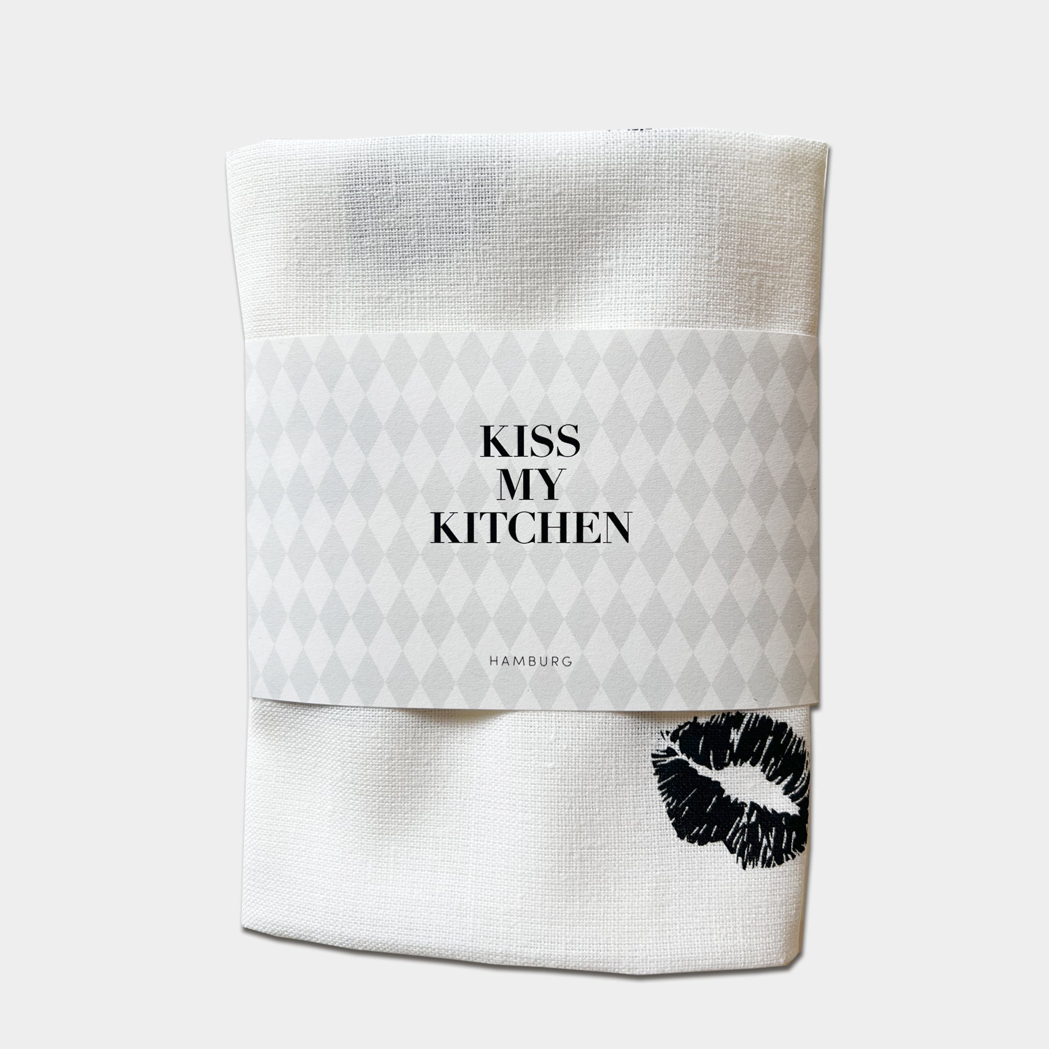 WO Geschirrtuch, We Should Kiss white, 4 Stck.