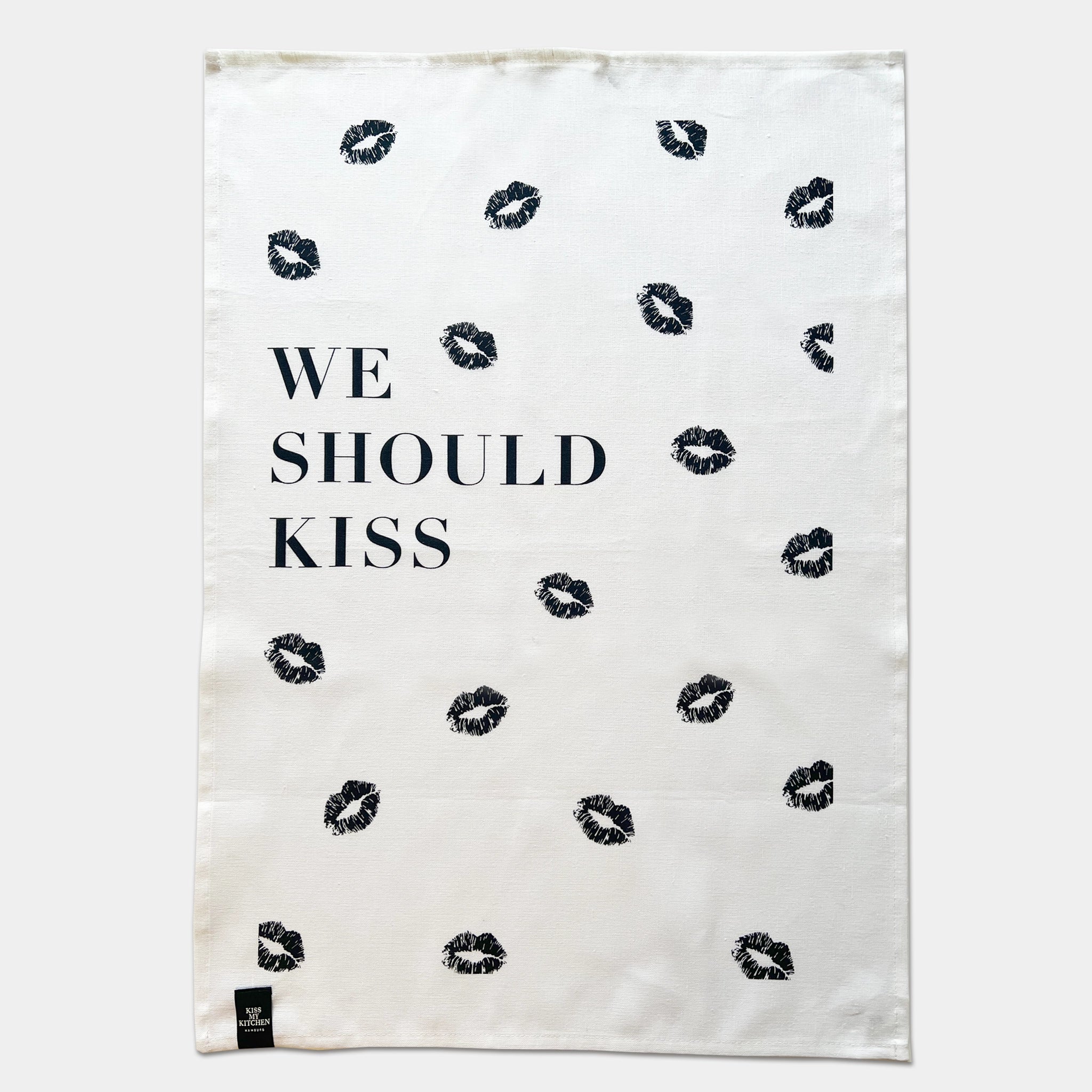WO Geschirrtuch, We Should Kiss white, 4 Stck.