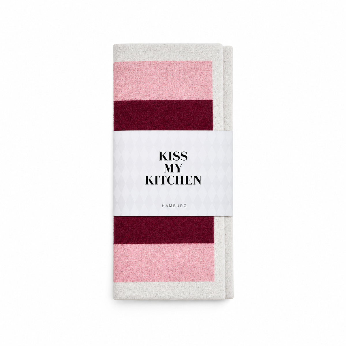 Schwammtuch Stripeslove bordeaux rose