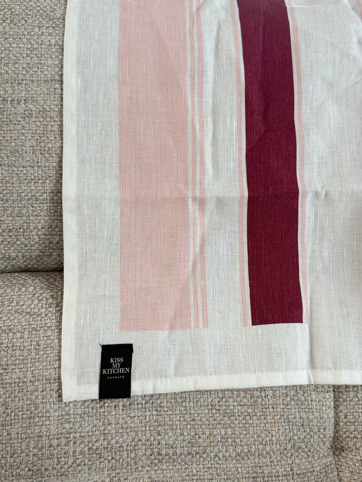 Geschirrtuch Stripeslove bordeaux rose
