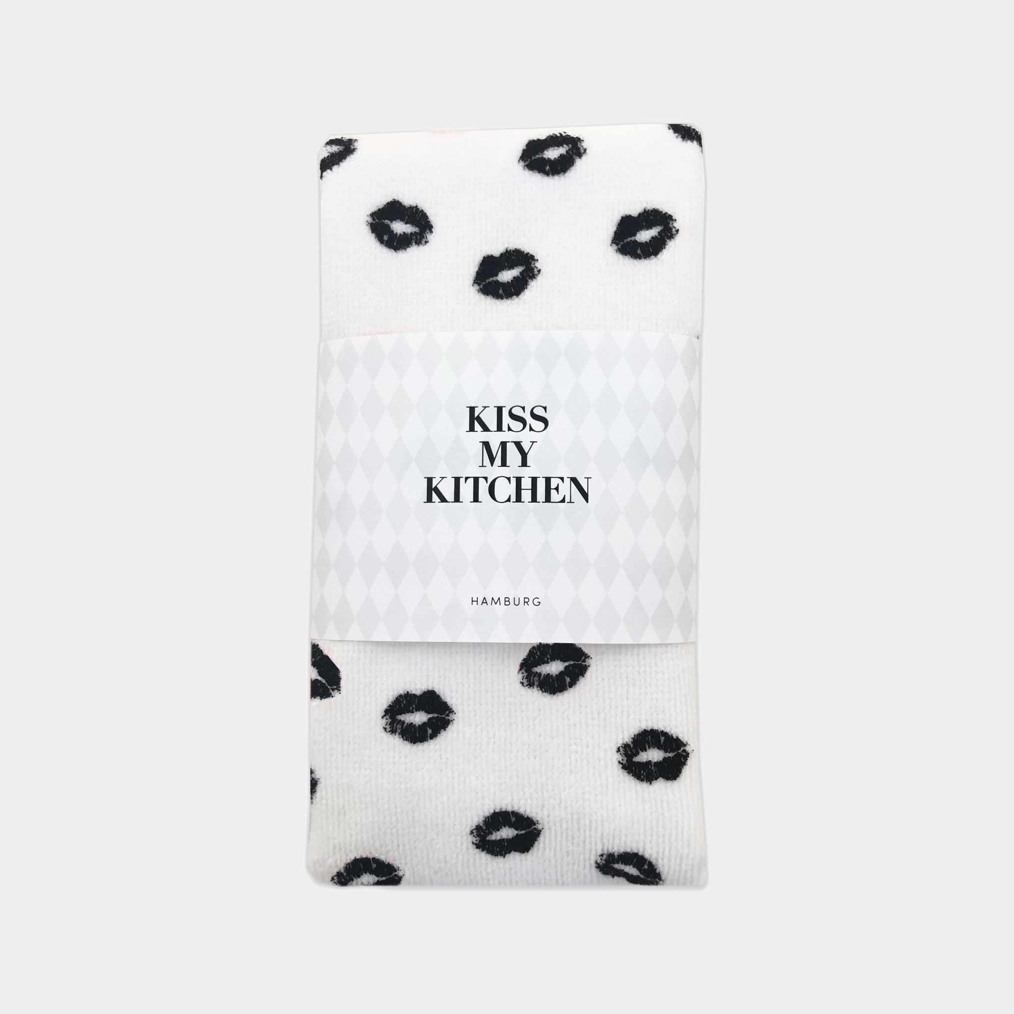 WO Soft Cotton, Kiss white black, 4 Stck.