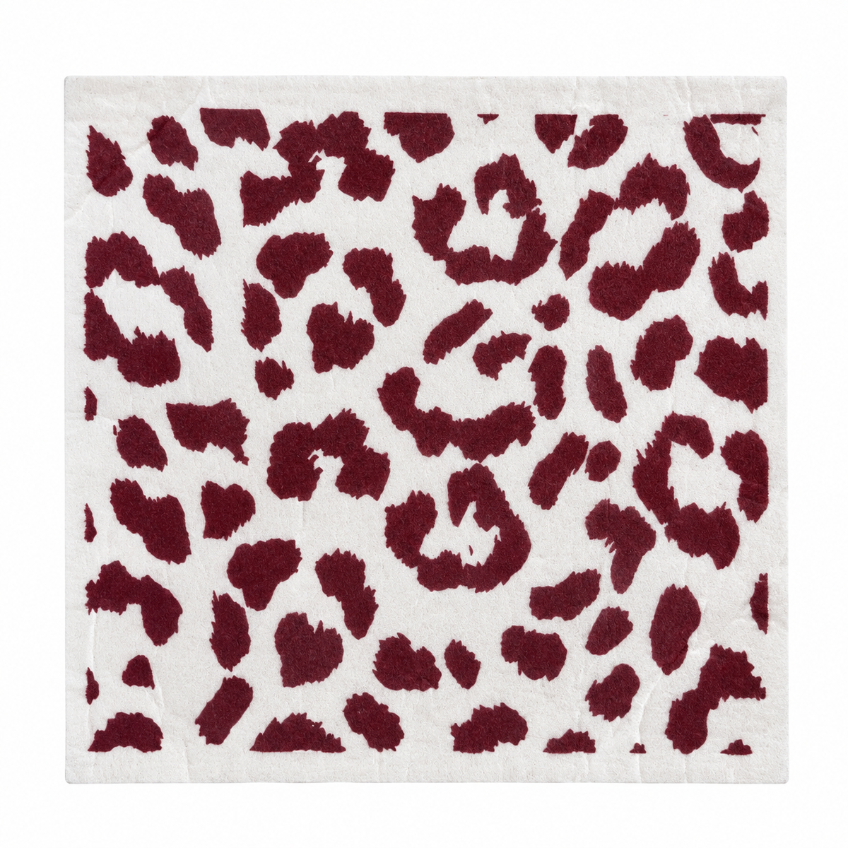 Schwammtuch Leo white bordeaux