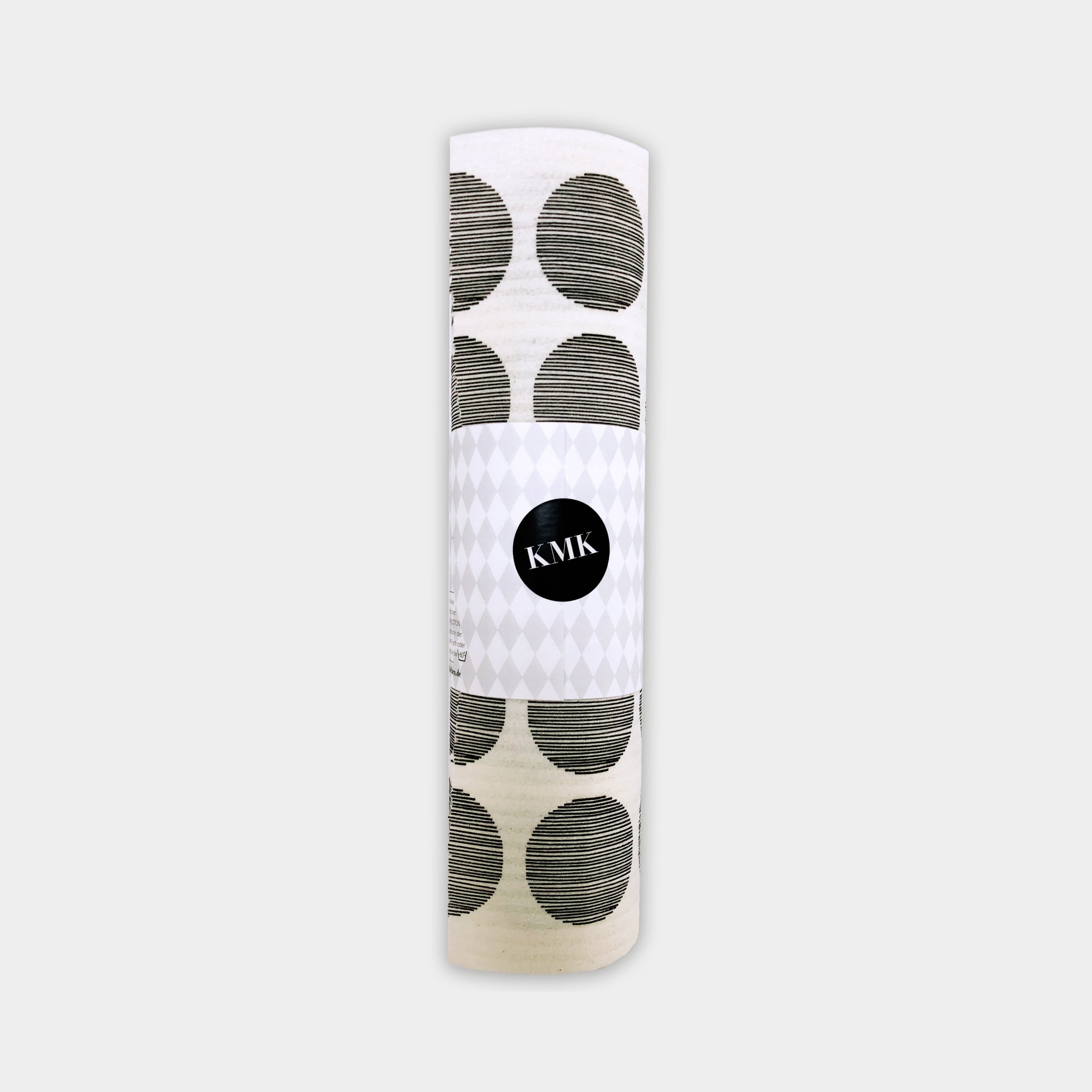 WO Schwammtuch-Rolle, Dots white black, 4 Stck.