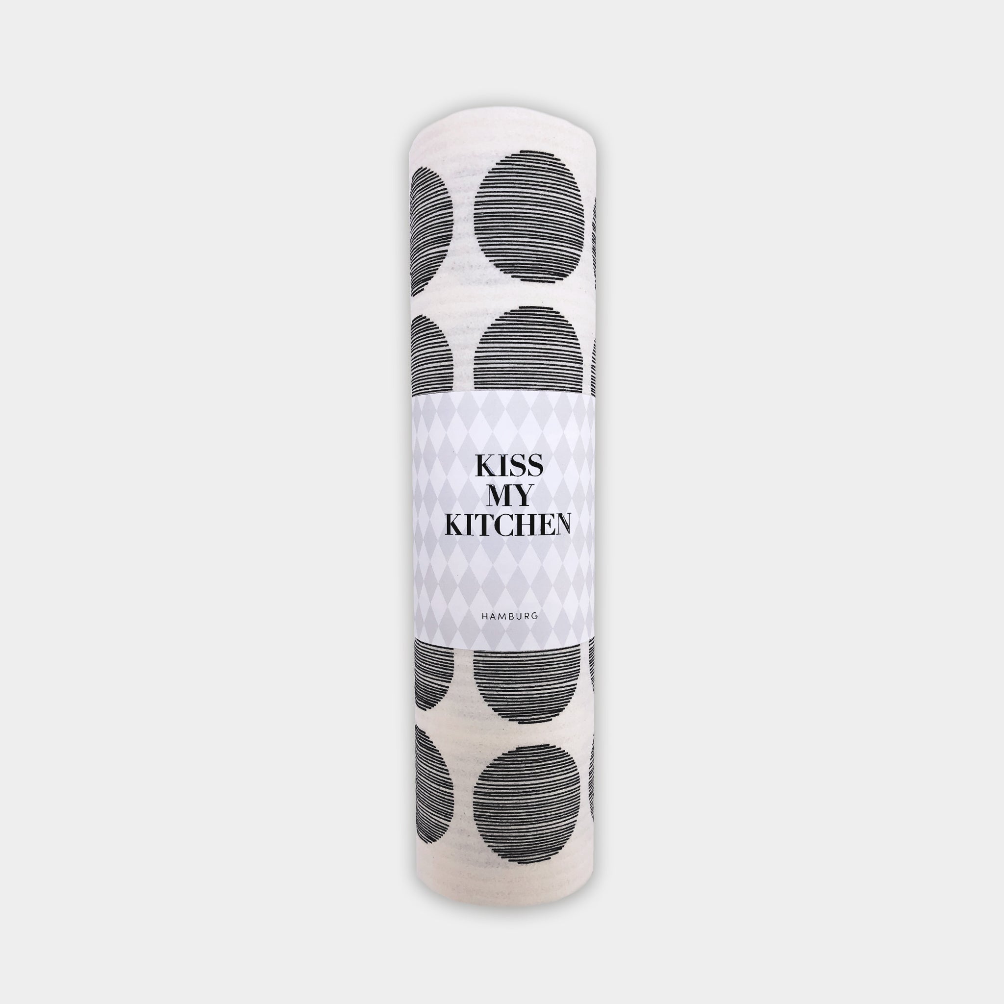 WO Schwammtuch-Rolle, Dots white black, 4 Stck.