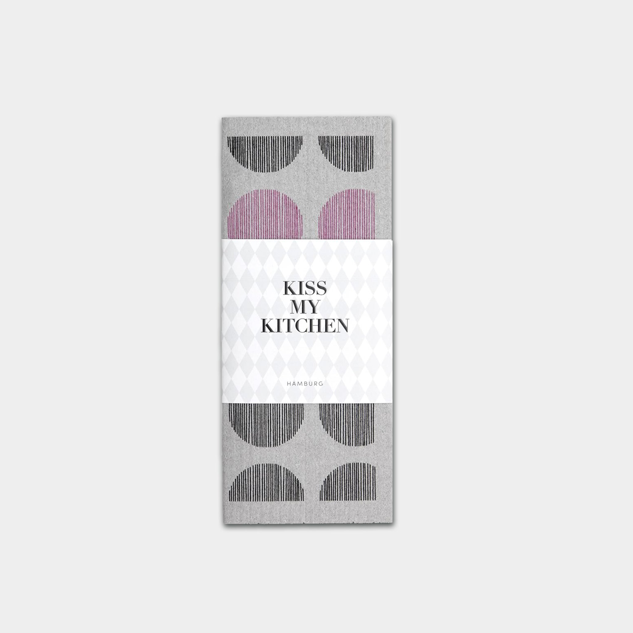 Schwammtuch, Dots grey pink