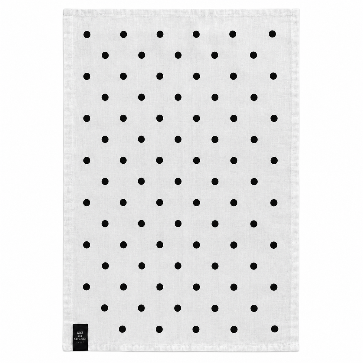 Geschirrtuch Polkadots black white